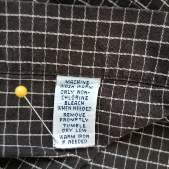 Polo By Ralph Lauren Mens Taupe Gray Check Classic Fit Button-Up Shirt Size L - Picture 6 of 6